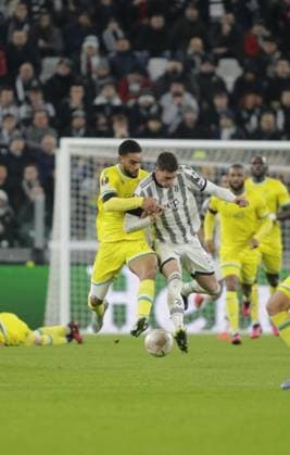 Dusan Vlahovic of Juventus during the Uefa Europa League, football match between Juventus Fc and Fc Nantes on 16 February 2023 at Allianz Stadium, Turin, Italy. Photo Ndrerim Kaceli  Copyright: xNderimxKacelix xipa-agency.netx xLivexMediax 0 IPA_IPA36152424