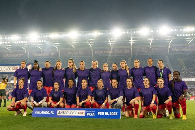 Football, Women, SheBelieves Cup, National Team Canada protests against federation during anthem