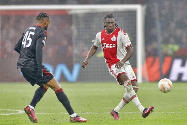 AMSTERDAM, 16-02-2023 , JohanCruyff Arena, season 2022 2023 , Europa League match between Ajax and Union Berlin 0-0. Ajax player Calvin Bassey Ajax - Union Berlin  x19923168x Copyright: