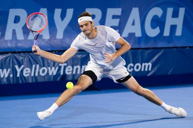 Sport Themen der Woche KW07 Sport Bilder des Tages February 17, 2023, Delray Beach, Florida, United States: February, 17 - Delray Beach: Taylor Fritz(USA) defeats Adrian Mannarino(USA) and moves into the Semi-Finals at the 2023 Delray Beach Open held at the Delray Beach Tennis Center. Delray Beach United States - ZUMApa3_ 0203029062st Copyright: xAndrewxPatronx