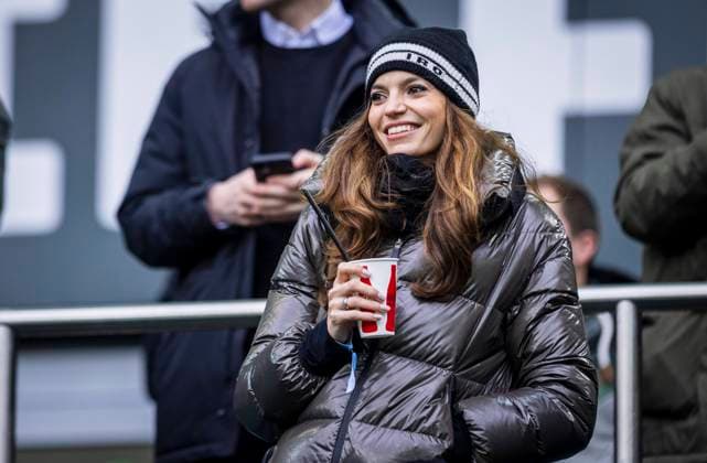 Mönchengladbach, Germany 18th Feb, 2023 Alina Sommer wife of goalkeeper Yann Sommer Muenchen Borussia Mönchengladbach Bayern Munich 18 02 2023