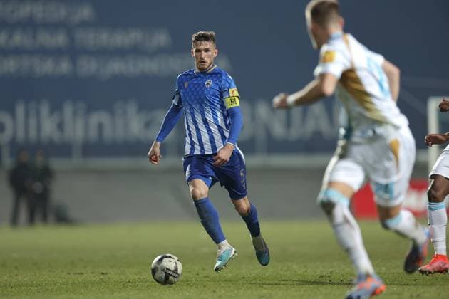 Croatian First League, SuperSport HNL, NK Lokomotiva vs HNK Rijeka 18.02.2023., Zagreb - SuperSport Hrvatska nogometna liga 22 kolo. NK Lokomotiva - HNK Rijeka. Jon Mersinaj LukaxStanzl PIXSELL