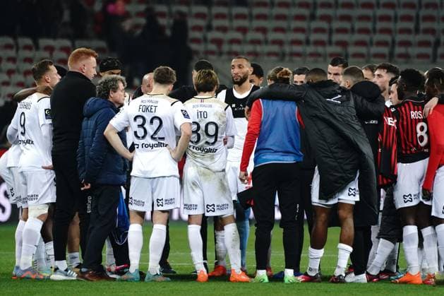 Will Still (entraineur de Stade de Reims) - Ã quipe de Reims FOOTBALL : OGC Nice vs Stade de Reims - Ligue 1 Ubereats - Nice - 18 02 2023 NorbertScanella Panoramic 