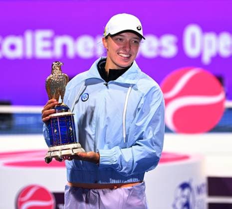 2023 WTA Qatar TotalEnergies Open Womans Single Final Winner Iga Swiatek POL