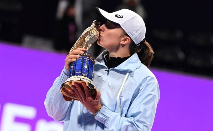 2023 WTA Qatar TotalEnergies Open Womans Single Final Winner Iga Swiatek POL