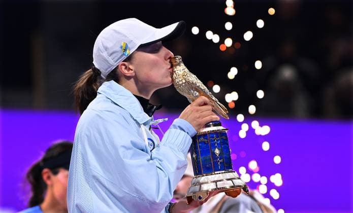 2023 WTA Qatar TotalEnergies Open Womans Single Final Winner Iga Swiatek POL