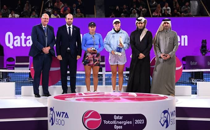 2023 WTA Qatar TotalEnergies Open Womans Single Final Winner Iga Swiatek POL