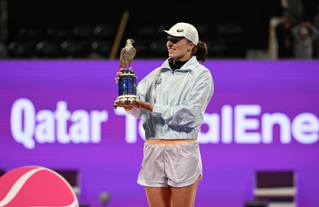 2023 WTA Qatar TotalEnergies Open Womans Single Final Winner Iga Swiatek POL