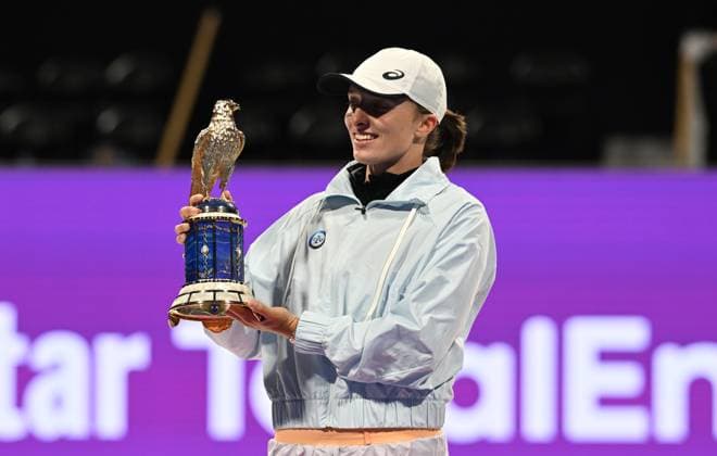 2023 WTA Qatar TotalEnergies Open Womans Single Final Winner Iga Swiatek POL