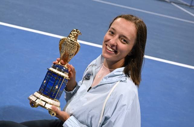 2023 WTA Qatar TotalEnergies Open Womans Single Final Winner Iga Swiatek POL