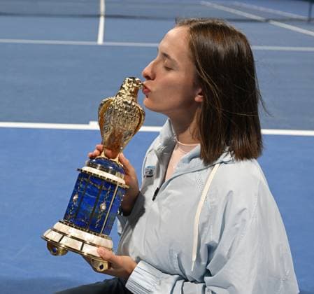 2023 WTA Qatar TotalEnergies Open Womans Single Final Winner Iga Swiatek POL