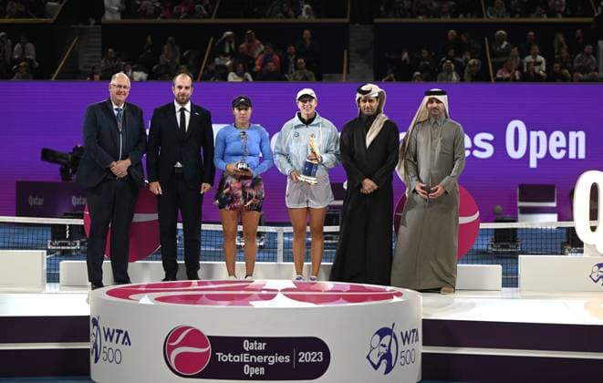 2023 WTA Qatar TotalEnergies Open Womans Single Final Winner Iga Swiatek POL