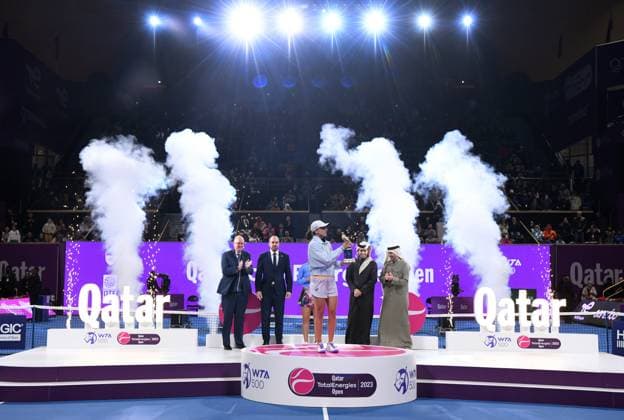 2023 WTA Qatar TotalEnergies Open Womans Single Final Winner Iga Swiatek POL
