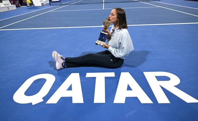 2023 WTA Qatar TotalEnergies Open Womans Single Final Winner Iga Swiatek POL
