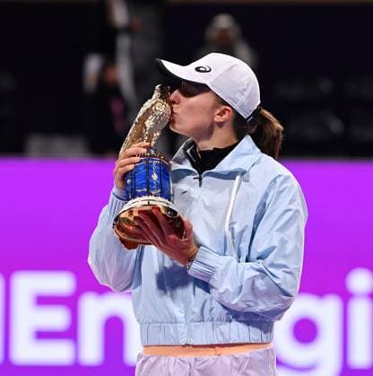 2023 WTA Qatar TotalEnergies Open Womans Single Final Winner Iga Swiatek POL