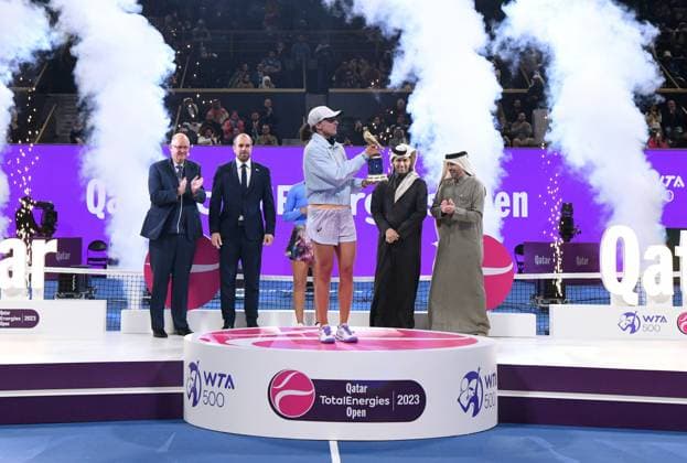2023 WTA Qatar TotalEnergies Open Womans Single Final Winner Iga Swiatek POL