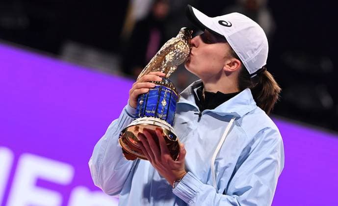 2023 WTA Qatar TotalEnergies Open Womans Single Final Winner Iga Swiatek POL