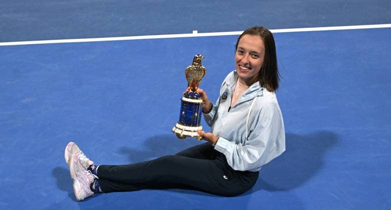 2023 WTA Qatar TotalEnergies Open Womans Single Final Winner Iga Swiatek POL
