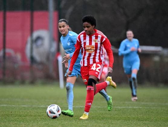 Football, Women, Regionalliga Nordost, Season 2022 2023 14 Matchday , 1 FC Union Berlin FC Viktoria 89 3 4 , v l Aylin Yaren FC Viktoria 1889 Berlin , Naika Reissner 1 Women 1 FC Union , 18 02 2023, Copyright: xMatthiasxKochx