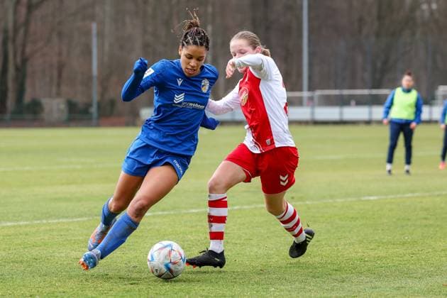 2 Frauen Bundesliga 2022 2023, 1 FC Köln U20 FC Carl Zeiss Jena Josephine Bonsu FCC, 9 sets Cologne RheinEnergie Sportpark, artificial turf North Rhine Westphalia Germany
