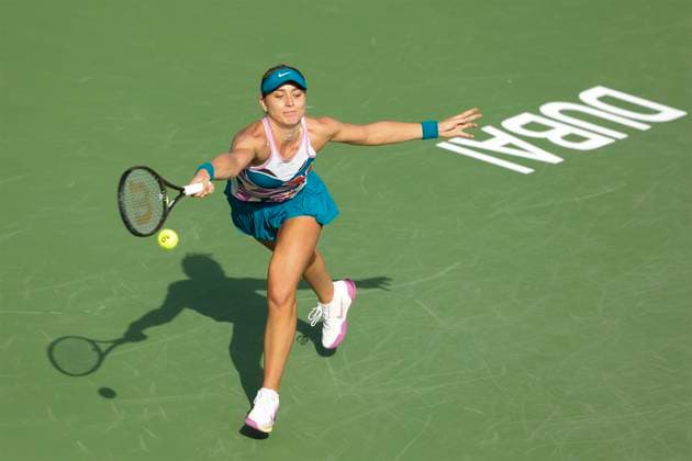 Paula Badosa Tennis Dubai Tennis Championships 2023 WTA Dubai Duty Free Tennis Stadium Dubai United Arab Emirates 19 February 2023 Copyright: xJuergenxHasenkopfx