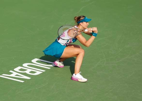 Paula Badosa Tennis Dubai Tennis Championships 2023 WTA Dubai Duty Free Tennis Stadium Dubai United Arab Emirates 19 February 2023 Copyright: xJuergenxHasenkopfx