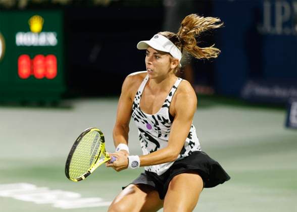 Julia Grabher Tennis Dubai Tennis Championships 2023 WTA Dubai Duty Free Tennis Stadium Dubai United Arab Emirates 20 February 2023 Copyright: xJuergenxHasenkopfx