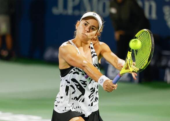 Julia Grabher Tennis Dubai Tennis Championships 2023 WTA Dubai Duty Free Tennis Stadium Dubai United Arab Emirates 20 February 2023 Copyright: xJuergenxHasenkopfx