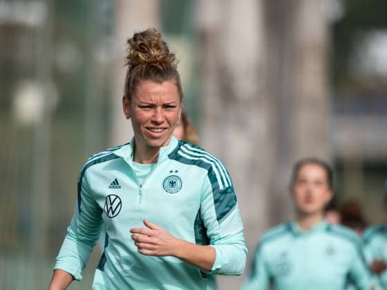 Linda Dallmann Germany, 16 , ESP, DFB Football Women National Team, Training Camp Marbella Football Center, Season 2022 2023, 19 02 2023 ESP, DFB Football Women National Team, Training Camp Marbella Football Center, Season 2022 2023, 19 02 2023 Marbella Copyright: xEibner Memmlerx EP_MMR