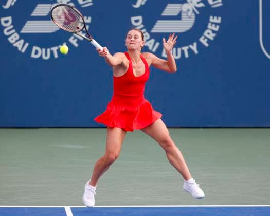 Marta Kostyuk Tennis Dubai Tennis Championships 2023 WTA Dubai Duty Free Tennis Stadium Dubai United Arab Emirates 21 February 2023 Copyright: xJuergenxHasenkopfx