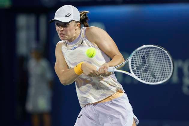 Iga Swiatek Tennis Dubai Tennis Championships 2023 WTA Dubai Duty Free Tennis Stadium Dubai United Arab Emirates 21 February 2023 Copyright: xJuergenxHasenkopfx