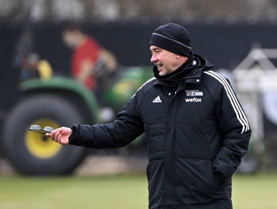 Football, men, season 2022 2023, Europa League, 1 FC Union Berlin, training before the match against Ajax Amsterdam, coach Urs Fischer 1 FC Union Berlin , 22 02 2022, Copyright: xMatthiasxKochx