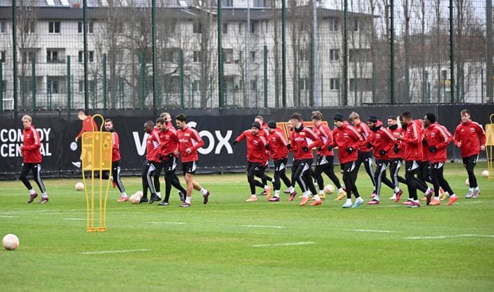 Football, men, 2022 2023 season, Europa League, 1 FC Union Berlin, training before the match against Ajax Amsterdam, overview, 22 02 2022, Copyright: xMatthiasxKochx