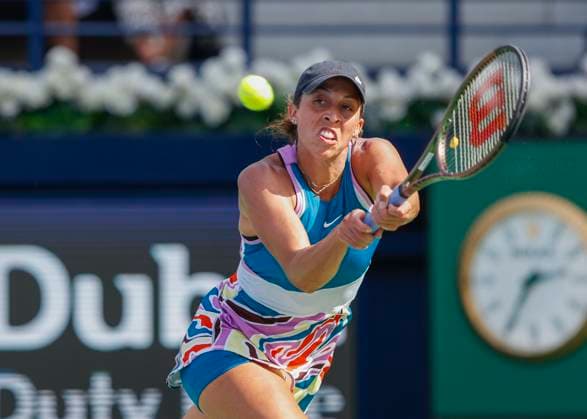 Madison Keys USA Tennis Dubai Tennis Championships 2023 WTA Dubai Duty Free Tennis Stadium Dubai United Arab Emirates 22 February 2023 Copyright: xJuergenxHasenkopfx