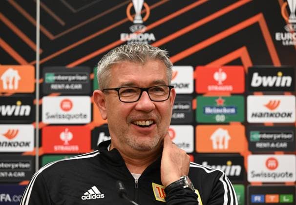 Football, men, season 2022 2023, Europa League, 1 FC Union Berlin, press conference before the match against Ajax Amsterdam, coach Urs Fischer 1 FC Union Berlin , 22 02 2022, Copyright: xMatthiasxKochx