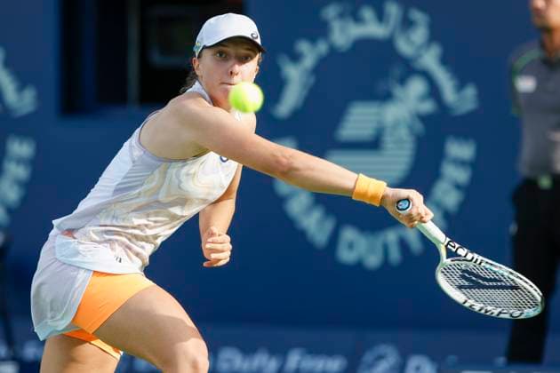 Iga Swiatek Tennis Dubai Tennis Championships 2023 WTA Dubai Duty Free Tennis Stadium Dubai United Arab Emirates 22 February 2023 Copyright: xJuergenxHasenkopfx