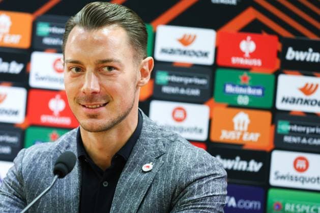 SOCCER - UEFA EL, Roma vs RBS ROME,ITALY,22.FEB.23 - SOCCER - UEFA Europa League, play off, AS Roma vs Red Bull Salzburg, preview, press conference, PK, Pressekonferenz RBS. Image shows head coach Matthias Jaissle (RBS).  GEPAxpictures xDavidxGeieregger