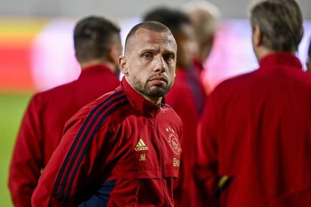 BERLIN, 22-02-2023, Stadion An der Alten Försterei, Europa League, season 2022 2023, press conference, PK, Pressekonferenz Ajax, Ajax trainer John Heitinga Ajax in Berlijn  x19982596x Copyright: