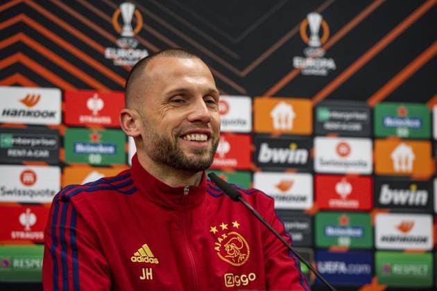 BERLIN, 22-02-2023, Stadion An der Alten Försterei, Europa League, season 2022 2023, press conference, PK, Pressekonferenz Ajax, Ajax trainer John Heitinga Ajax in Berlijn  x19982752x Copyright: