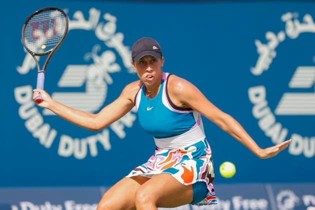Madison Keys USA Tennis Dubai Tennis Championships 2023 WTA Dubai Duty Free Tennis Stadium Dubai United Arab Emirates 22 February 2023 Copyright: xJuergenxHasenkopfx
