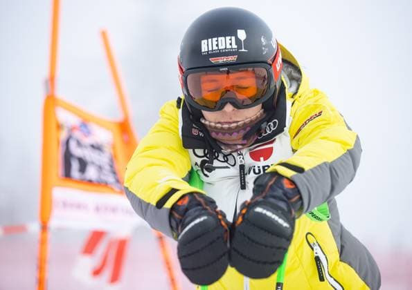 Sport Themen der Woche KW08 ALPINE SKIING - FIS WC Crans Montana CRANS MONTANA,SWITZERLAND,23.FEB.23 - ALPINE SKIING - FIS World Cup, downhill, training, ladies. Image shows Kira Weidle (GER). Keywords: course inspection.  GEPAxpictures xHaraldxSteiner