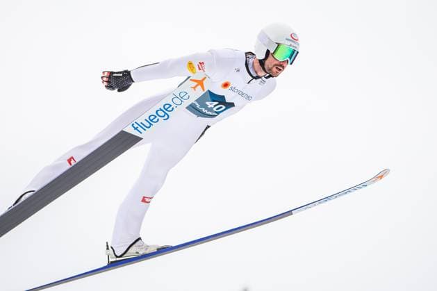 Sport Themen der Woche KW08 Sport Bilder des Tages NORDIC SKIING - FIS Nordic WC Planica 2023 PLANICA,SLOVENIA,23.FEB.23 - NORDIC SKIING, NORDIC COMBINED, Ski jumping, Skispringen, Ski, nordisch - FIS Nordic World Ski Championships, normal hill, training, men. Image shows Lukas Greiderer (AUT).  GEPAxpictures xGintarexKarpaviciute