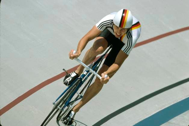 Ingo Wittenborn startete bei der Olympiade Los Angeles 1984 für Deutschland in der Verfolgung schied aber in der Qualifikation aus *** Ingo Wittenborn competed for Germany in the pursuit at the 1984 Los Angeles Olympics but was eliminated in the qualifying round