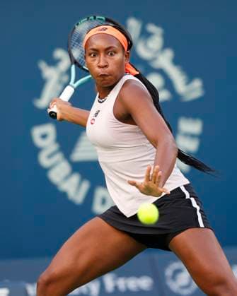 Coco Gauff Tennis Dubai Tennis Championships 2023 WTA Dubai Duty Free Tennis Stadium Dubai United Arab Emirates 23 February 2023 Copyright: xJuergenxHasenkopfx