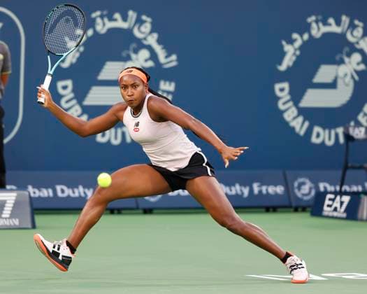 Coco Gauff Tennis Dubai Tennis Championships 2023 WTA Dubai Duty Free Tennis Stadium Dubai United Arab Emirates 23 February 2023 Copyright: xJuergenxHasenkopfx