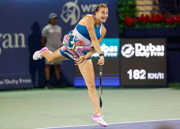 Aryna Sabalenka Tennis Dubai Tennis Championships 2023 WTA Dubai Duty Free Tennis Stadium Dubai United Arab Emirates 23 February 2023 Copyright: xJuergenxHasenkopfx