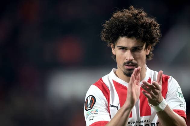 EINDHOVEN - Andre Ramalho of PSV Eindhoven during the UEFA Europa league play-off match between PSV Eindhoven and Sevilla FC at Phillips stadium on February 23, 2023 in Eindhoven, Netherlands. AP Dutch Height Jeroen Putmans PSV Eindhoven v Sevilla FC: Knockout Round Play-Off Leg Two - UEFA Europa League 2022 2023 xVIxANPxSportx xJeroenxPutmansxIVx 463444630 originalFilename: 463444630.jpg