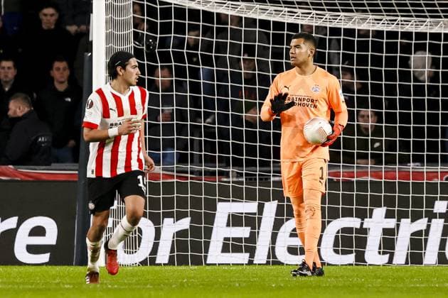 EINDHOVEN, 23-02-2023. Philips Stadion, Stadium of PSV. Europa League season 2022-2023. Second leg PSV - Sevilla, PSV keeper Walter Benitz PSV - Sevilla  x19994824x Copyright: