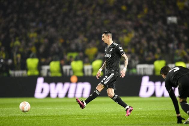 Angel Di Maria (Juventus) FOOTBALL : Nantes vs Juventus de Turin - Barrage retour Ligue Europa - 23 02 2023 JBAutissier Panoramic 