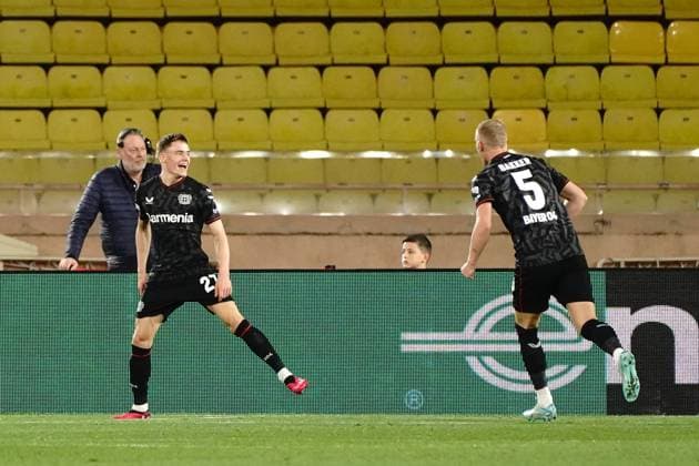 joie - Florian Wirtz (Bayer 04 Leverkusen) FOOTBALL : AS Monaco vs Bayer 04 Leverkusen - League Europa - Monaco - 23 02 2023 NorbertScanella Panoramic 